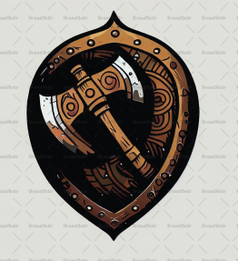 Wikingeraxt und Schild